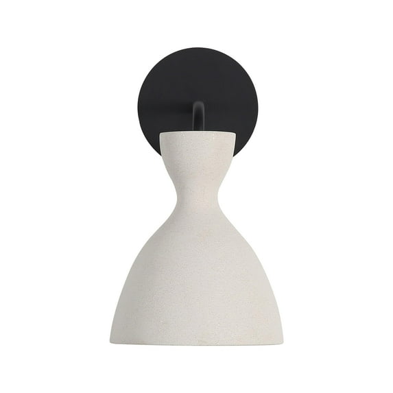 Golden Lighting Aethera Integrated LED Wall Sconce in White Sandstone Cement