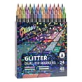 thumbnail image 1 of Aetherz Glitter Brush Markers Pens, Dual Tip Glitter Pens Set Metallic Sparkle Markers for Cards, Diy Crafts, Doodle, Writing, Adults Coloring Books, Art Supplies Scrapbooking 10Ml, 1 of 9