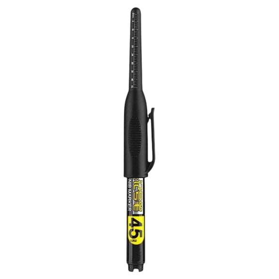 Aetherz Long Nib Deep Hole Marker Pen, 45Mm Extra-Length Tip for Precise Marking, Refillable Water-Resistant Construction Marker, Heavy-Duty Carpenter Pen for Woodworking & Plumbing 3ML