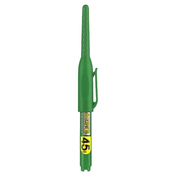 Aetherz Long Nib Deep Hole Marker Pen, 45Mm Extra-Length Tip for Precise Marking, Refillable Water-Resistant Construction Marker, Heavy-Duty Carpenter Pen for Woodworking & Plumbing 3ML