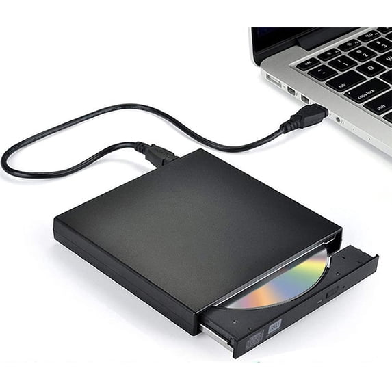 Portable External CD DVD Drive, USB 2.0, CD/DVD-ROM Reader, Slim and ...