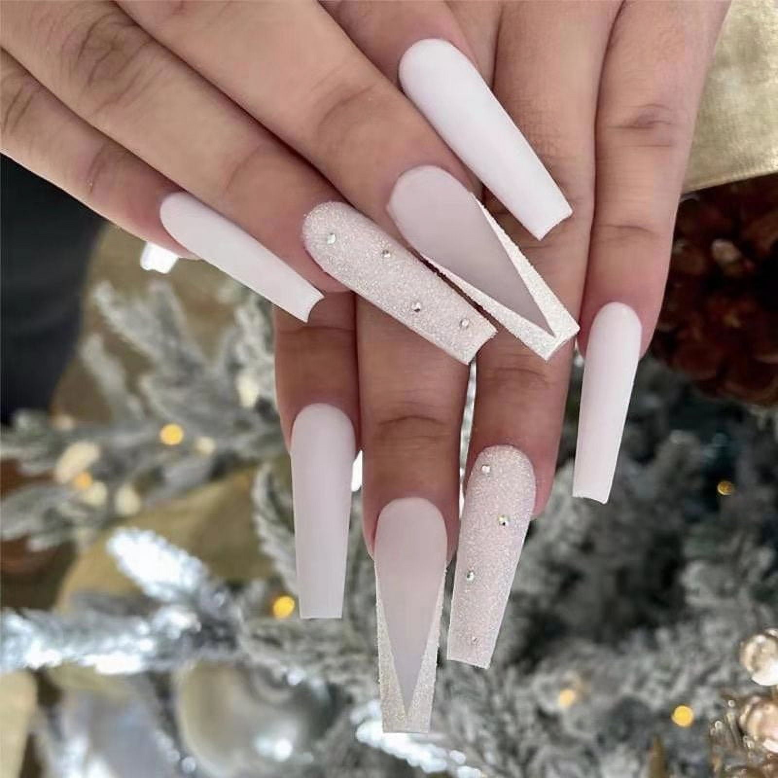 Glossy Ballerina Coffin Acrylic Nails Coffin Natural Beige Brown ABS, Extra  Long, Press On, Glossy Finish With Glue Sticker 24 X 0826 From  Us_mississippi, $3.95 | DHgate.Com