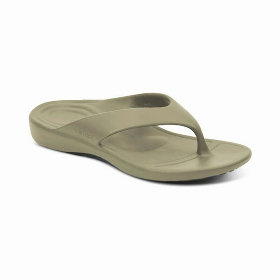 Aetrex Men's Maui Orthotic Flip Flops for Men Soft Summer Beach Sandals Flips