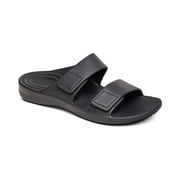 Aetrex Mens Milos Adjustable Orthotic Slides for Men Slip On Slide Sandals