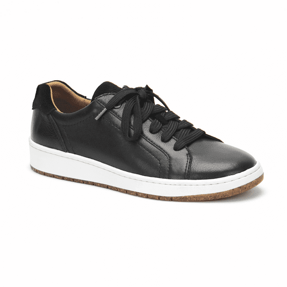 Aetrex Women's Blake Lace Up Leather Sneakers for Women Cozy Comfort Neutral