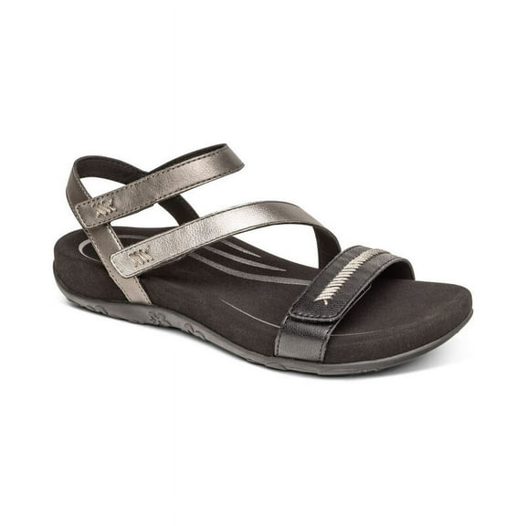 Aetrex Women's Gabby Orthopedic Adjustable Strap Sandals for Women Wide Width