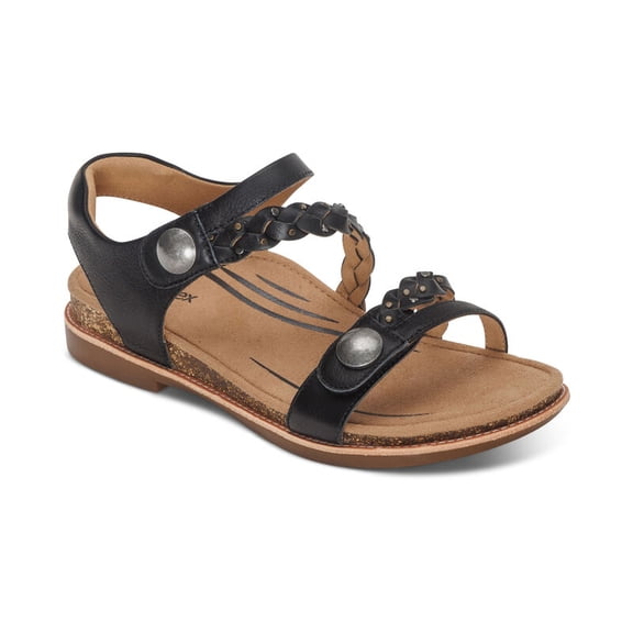Aetrex Women's Jenn Quarter Strap Arch Support Sandals Women Comfortable Summer
