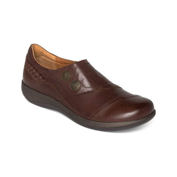 Aetrex Women's Karina Orthopedic Monk Strap Leather Womens Shoes Wide Width