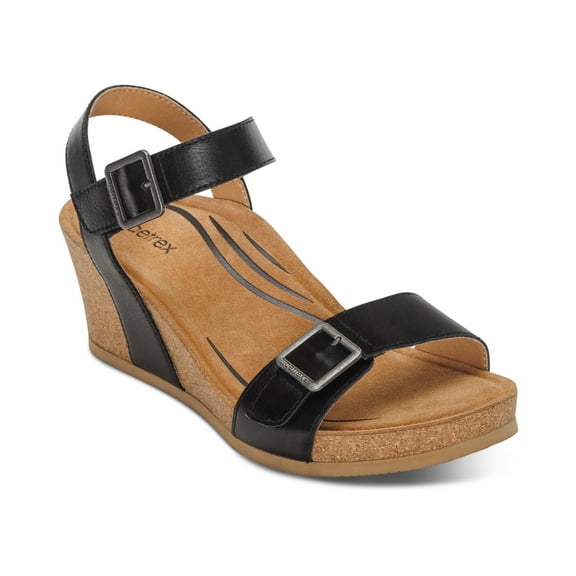 Aetrex Women's Lexa Adjustable Ankle Strap Orthopedic Wedge Sandals for Women