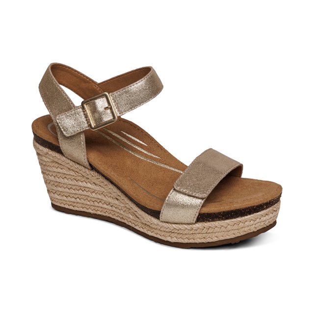 Aetrex - SYDNEY QUARTER STRAP ESPADRILLE WEDGE