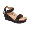 thumbnail image 1 of Aetrex Women's Sydney Quarter Ankle Strap Espadrille Wedge Sandals for Women, 1 of 8
