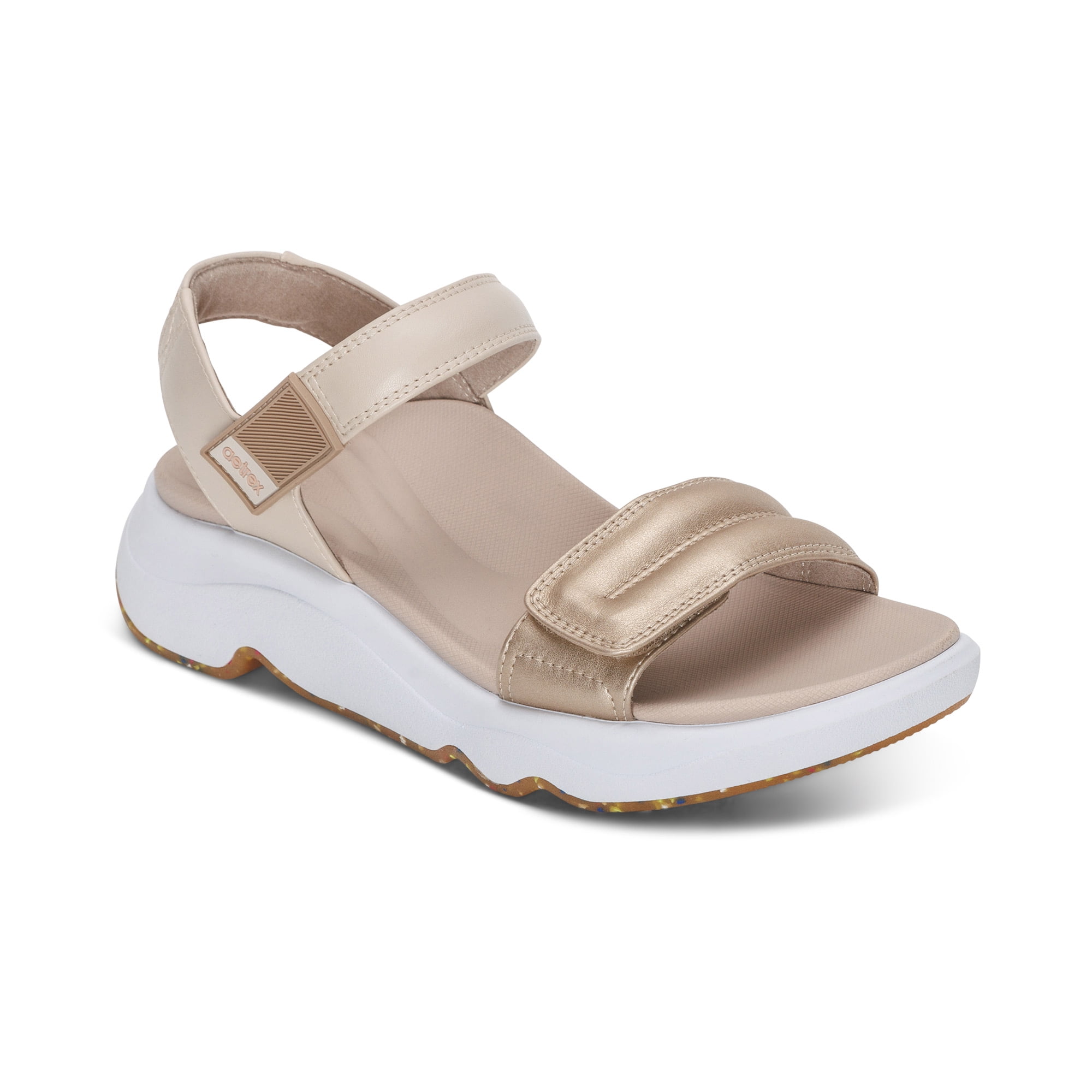 Aetrex Womens Whit Strappy Sport Sandal 1