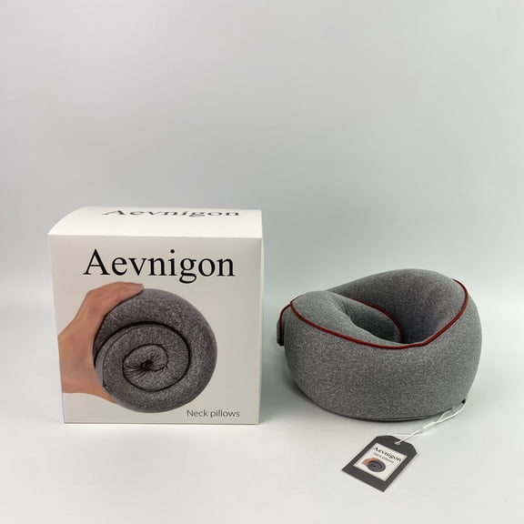 Aevnigon Neck pillows,Neck Pillow Airplane for Sleeping | Memory Foam Travel Pillow for Airplanes | Compact 360 Support | Washable Cover | Airplane Travel Essentials | Travel Neck Pillow