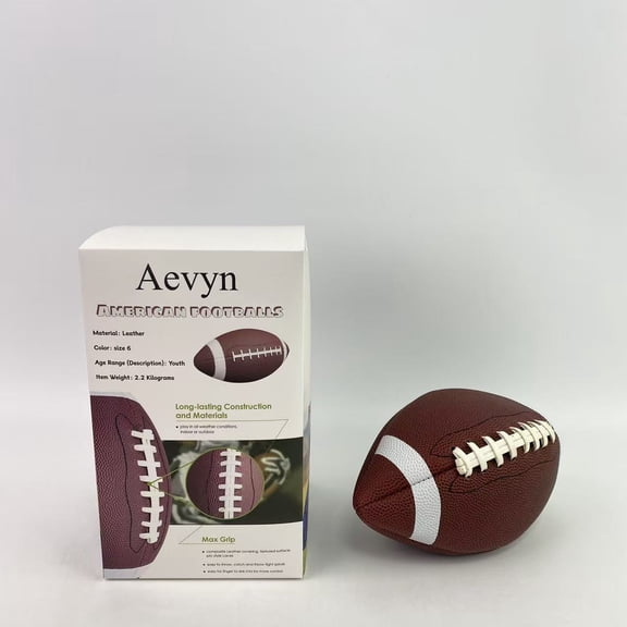 Aevyn American footballs,Footballs Inflatable with Pump for Youth, Junior, Adult, Regulation Size Football, American Football, Composite Leather Foot Ball