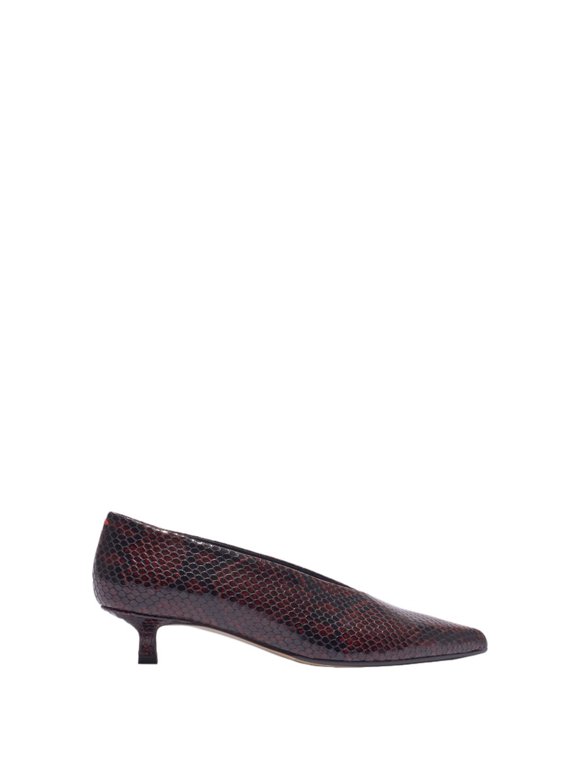 Aeydē Moka Snake Print Calf Leather Pumps Brown (Women's)