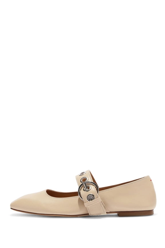 Aeydē Pointed Toe Nappa Leather Flat Shoes Neutrals (Women's)