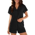 thumbnail image 1 of Aezemi 2 Piece Pajama Sets Women Button down Short Sleeve Ruffle Flowy Comfy Home Sleepwear Sets Collared Fashion Casual Summer Spring Nightwear Outfits XXL, 1 of 9