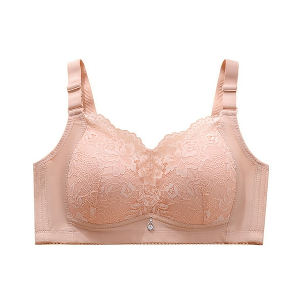 Aezemi Bras for Older Women, Push up Sports Trendy Front Closure Breathable Lingerie, Soft Plus Size Lace Brassiere