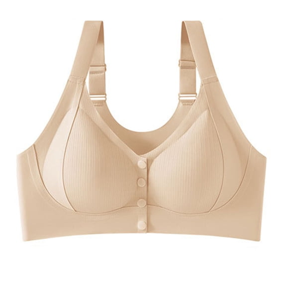 Aezemi Front Closure Bras for Women, Plus Size Full Cup Lingeries, Support Wireless Padded Bralette