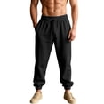 thumbnail image 1 of Aezemi Men Loose Fit Jogger Pants Drawstring Workout Pull on Elastic Waist Casual Workout Pants with Pockets Outdoor Summer Spring Sports Comfy Baggy Trousers M, 1 of 6
