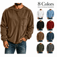 thumbnail image 1 of Aezemi Men's Corduroy Oversized Sweatshirt with Chest Pocket Comfy Crewneck Pullover Long Sleeve Soft Workout Top Outdoor Fall Winter Daily Sports Casual Sweatshirt S, 1 of 6