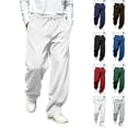 thumbnail image 1 of Aezemi Mens Elastic Waist Sweatpants with 3 Pockets Drawstring Fashion Pull on Casual Workout Pants Outdoor Winter Fall Comfy Long Trousers S, 1 of 9