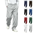 thumbnail image 1 of Aezemi Mens Elastic Waist Sweatpants with 3 Pockets Drawstring Fashion Pull on Casual Workout Pants Outdoor Winter Fall Comfy Long Trousers S, 1 of 9