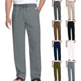 thumbnail image 1 of Aezemi Mens Pull on Pants with Pockets Drawstring Straight Leg Casual Long Trousers Elastic Waist Summer Spring Work Casual Pants M, 1 of 6