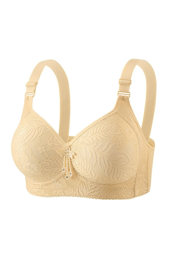 Supportive Bras for Women, Wirefree Padded Full Cup Brassiere, No Underwire Everyday Push up Bras
