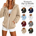 thumbnail image 1 of Aezemi Women Hooded Zip up Sweatshirts Fashion Comfy Winter Fall Outdoor Blouses with Pockets Casual Long Sleeve Full Zip Tops S, 1 of 7