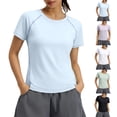 thumbnail image 1 of Aezemi Women Sports T Shirts, Breathable Workout Loose Fit Short Sleeve Tees, Summer Round Neck Yoga Running Tops, 1 of 6