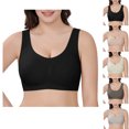thumbnail image 1 of Aezemi Women Wide Straps Bras, Breathable No Underwire Full Support Comfy T-Shirt Bralette, Push up Seamless Wireless Everyday Lingerie XXL, 1 of 5