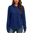 thumbnail image 1 of Aezemi Womens Jacquard Hoodie Sweatshirts Pullover Loose Fit Split Hem Fashion Comfy Sweatshirts Winter Fall Baggy Comfy Daily Casual Outerwear XL, 1 of 6