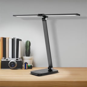 Afaoiry LED Desk Lamp with USB Charging Port, 50 Lighting Modes Dual Swing Arm Architect Table Lamp Light Desk Lamp for Home Office Dorm Piano Nail