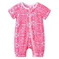 Afdoent Baby Boy Romper Summer Baby Boys Short Sleeve Baby Print Double