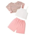 thumbnail image 1 of Afdoent Baby Girl Clothes Set Toddler Summer Casual Wear Top And Suspenders Romper Everyday Outfit For Baby 1 6 Years Fashion Clothes Outfits 1-2 Y, 1 of 5