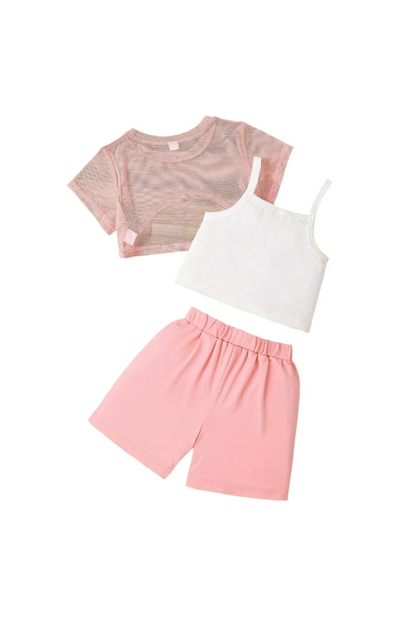 Baby Girl Clothes Set Toddler Summer Casual Wear Top And Suspenders Romper Everyday Outfit For Baby 1 6 Years Fashion Clothes Outfits 1-2 Y