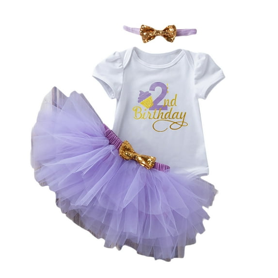 Afdoent Baby Girls Outfits Set Tutu Dress And Top Birthday Party Clothes For 0 2 Years Soft Comfortable Toddler Outfit 0-3 Months