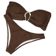 thumbnail image 1 of Afdoent Bikini Sets For Women Bandeau Bikini O Ring Strapless Tie Back High Cut Two Piece Swimsuit Bathing Suits Swimwear, 1 of 3