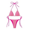 thumbnail image 1 of Afdoent Bikini Sets For Women Ladies Summer Bikini Colour Block Printed Split Swimsuit Halter Bathing Suits Swimwear Vacation Outfits, 1 of 9