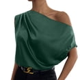 thumbnail image 1 of Afdoent Blouses For Women Solid Color Sleeveless Shirt With Irregular Shoulders One Neck Pullover Summer Outfits 2025, 1 of 6