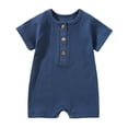thumbnail image 1 of Afdoent Boys Jumpsuit Baby Romper Short Sleeve Summer Casual Outfit Bodysuit Playwear For Leisure Toddler Boy Clothes, 1 of 3