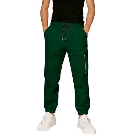 Afdoent Boys Pants Casual Jogger Pants With Zipper Ankle Loose Fit Sports Sweatpants For Kids Comfortable Playwear Comfortable 11-12 Years