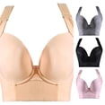 thumbnail image 1 of Afdoent Bras for Women Breathable Wirefree Full Coverage Bra for Lightweight Everyday Comfort with Open Back and Smooth Backing, 1 of 4