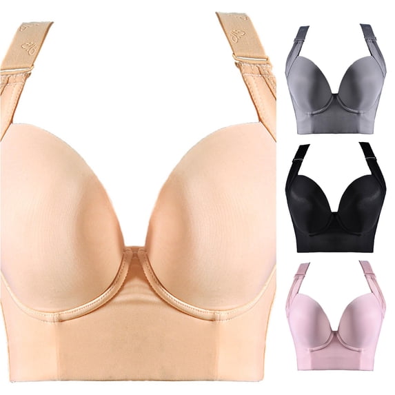 Afdoent Bras for Women Breathable Wirefree Full Coverage Bra for Lightweight Everyday Comfort with Open Back and Smooth Backing