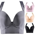 thumbnail image 1 of Afdoent Bras for Women Breathable Wirefree Full Coverage Bra for Lightweight Everyday Comfort with Open Back and Smooth Backing, 1 of 4