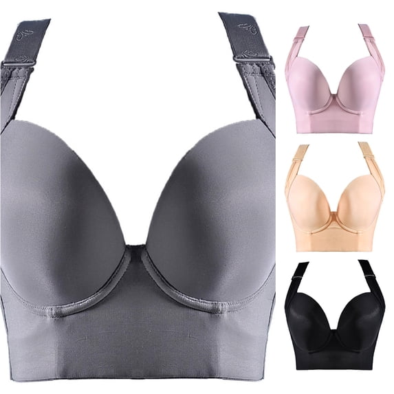 Afdoent Bras for Women Breathable Wirefree Full Coverage Bra for Lightweight Everyday Comfort with Open Back and Smooth Backing