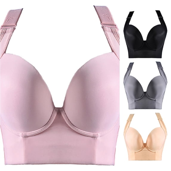 Afdoent Bras for Women Breathable Wirefree Full Coverage Bra for Lightweight Everyday Comfort with Open Back and Smooth Backing