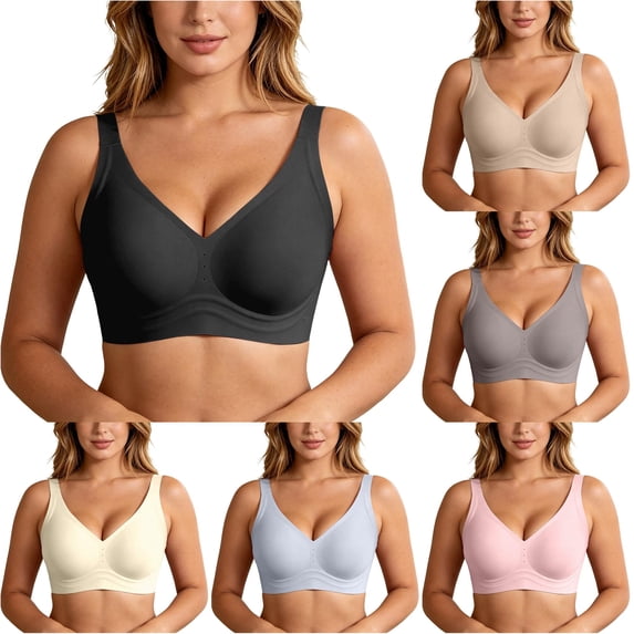 Afdoent Bras for Women High Elastic Wide Strap Soft Support Breathable Bra Lifts Bust Sagging Daily Wear