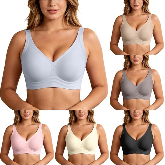 Afdoent Bras for Women High Elastic Wide Strap Soft Support Breathable Bra Lifts Bust Sagging Daily Wear